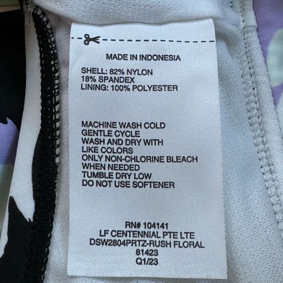 Dick's Sporting Goods Women's Rush Floral V High Waist Swim Bottoms Large NWT - Picture 8 of 10